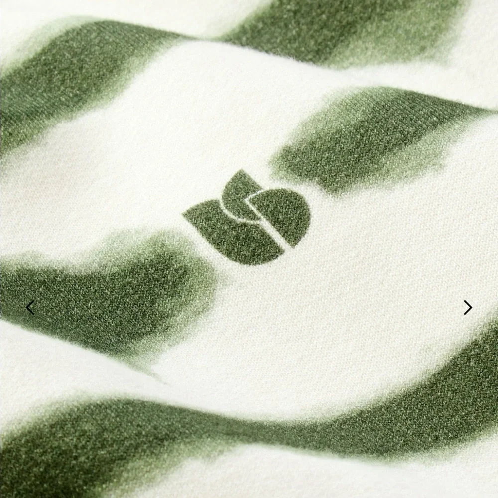ba&sh Women's Sailor style sweatshirt sete green 100% organic cotton crop top S - Picture 6 of 11